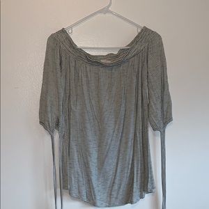 Off the shoulder stripped top